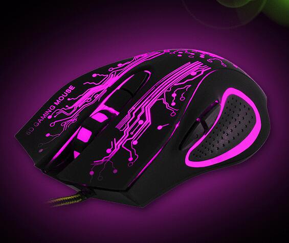 6D 2400DPI Game Optical USB Wired Mouse